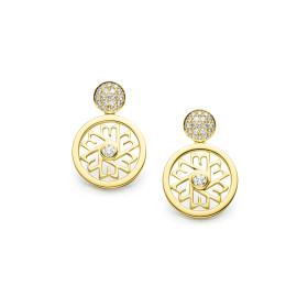 Gelbgold, Ohrringe, Danuvina Mill River Ohrstecker mit Anhänger 25-MB007E-B1 GG